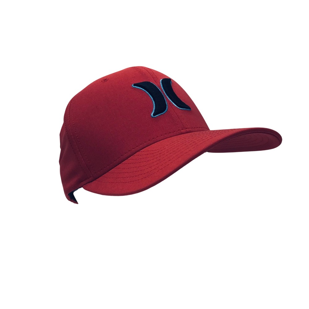 Hurley Nike Dri-FIT Red Baseball Cap Hat Embroidered Logo Mens Womens 5613